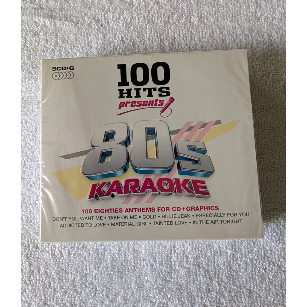 NEW Sealed 100 Hits 80s Karaoke 5 CD+G Set 100 Songs Eighties Anthems